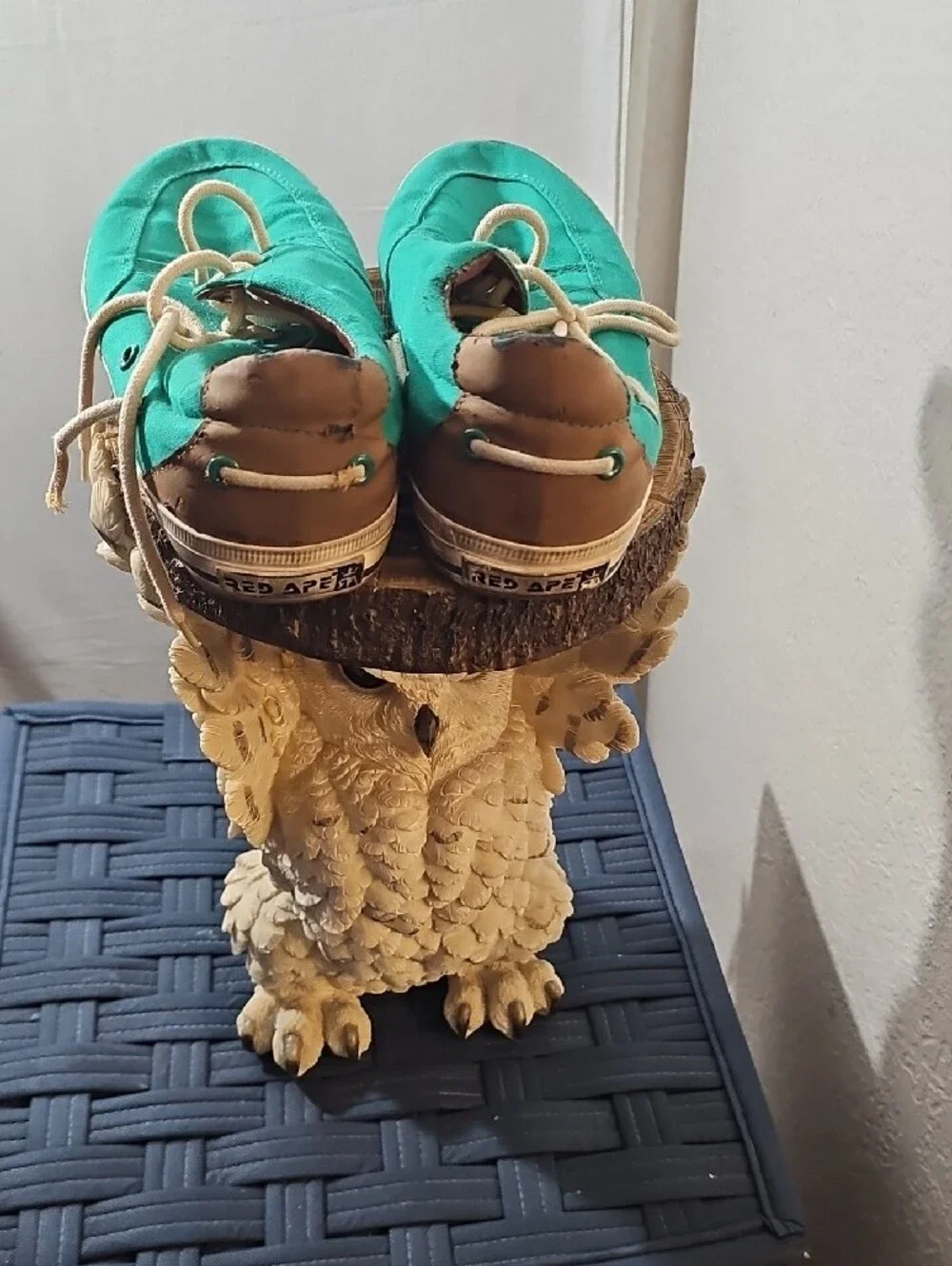 Men's Canvas Boat Shoes in Teal with Contrast Laces